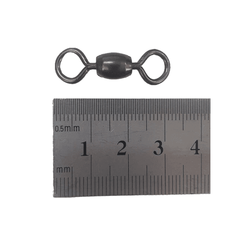 30Pcs X Black Brass Barrel Fishing Swivel Ball Bearing Tackle Swivels