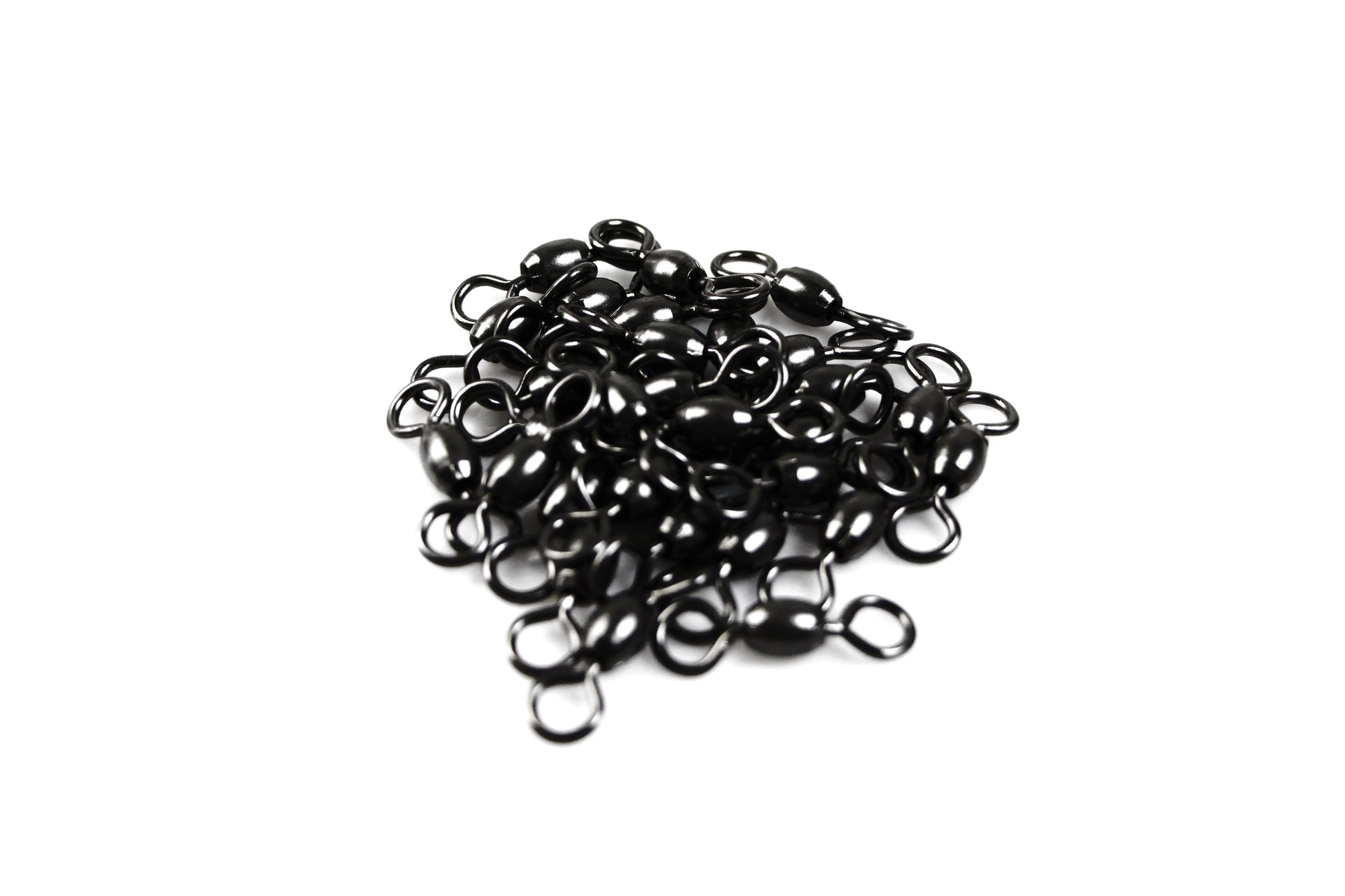30Pcs X Black Brass Barrel Fishing Swivel Ball Bearing Tackle Swivels