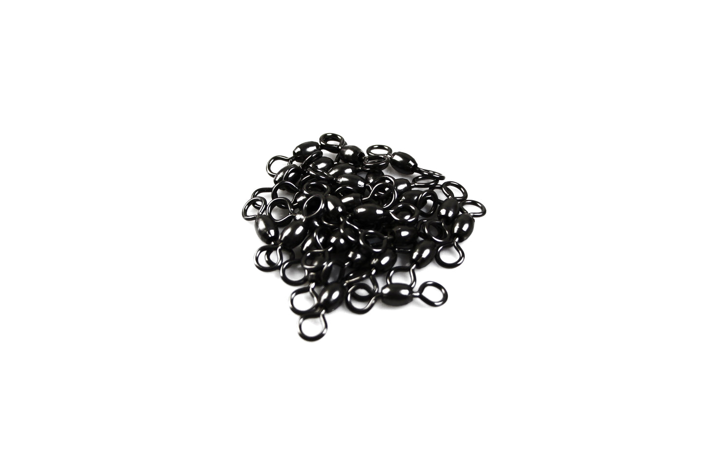 30Pcs X Black Brass Barrel Fishing Swivel Ball Bearing Tackle Swivels