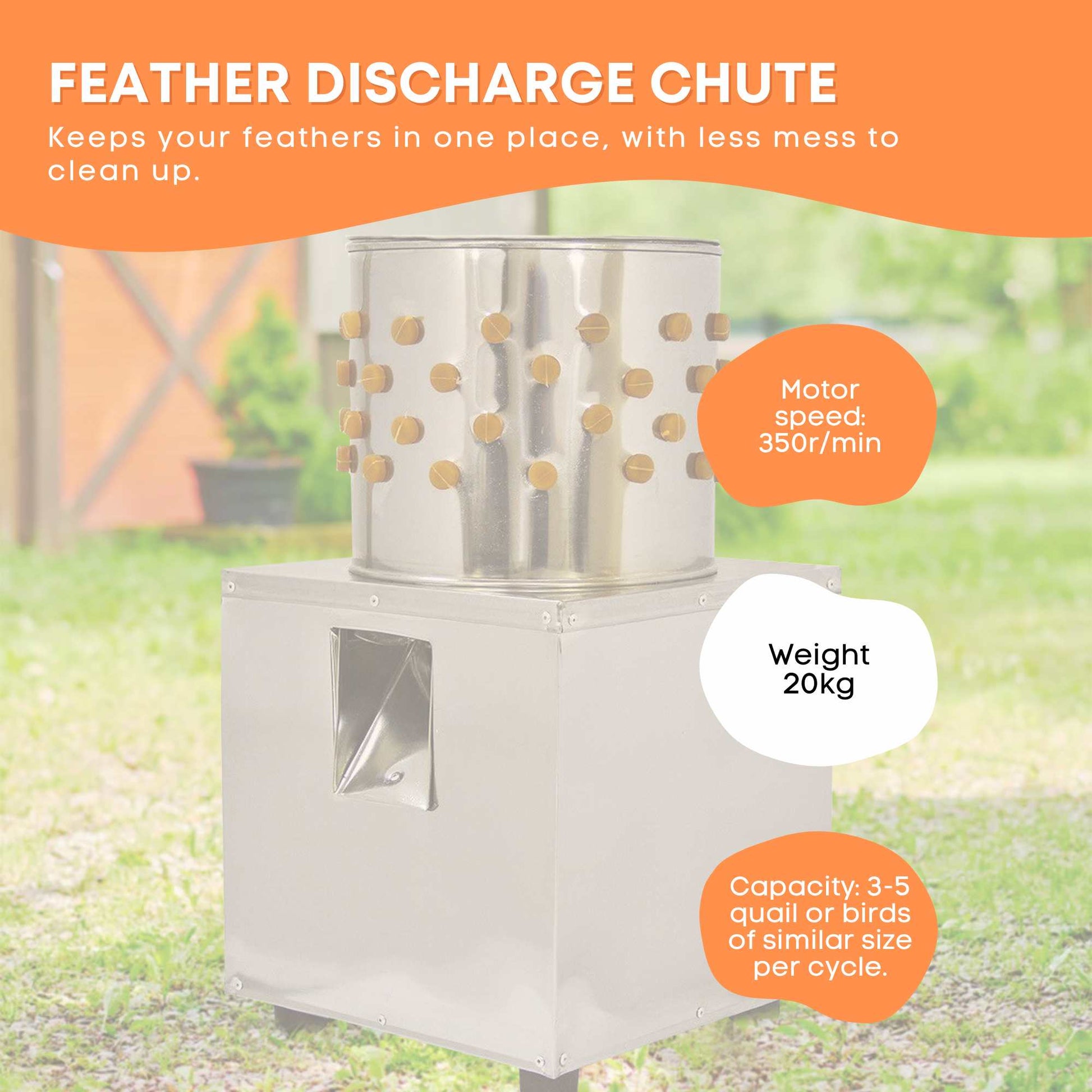 30cm Bird Feather Plucker Machine - Electric Automatic Quail Pigeon Defeathering
