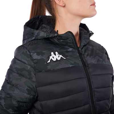 Kappa Womens Training Lamezia Black Camouflage Peformance Jacket