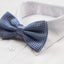 Mens Light Blue Polka Dot Patterned Bow Tie