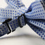 Mens Light Blue Polka Dot Patterned Bow Tie