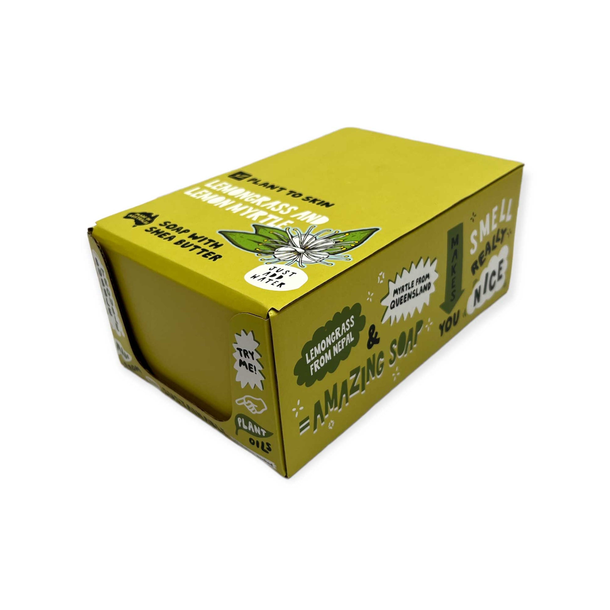32x 100g Plant Oil Soap Lemongrass and Myrtle Scent - Pure Natural Vegetable Bar