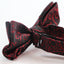 Mens Black & Red Elegant Paisley Patterned Bow Tie