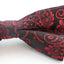Mens Black & Red Elegant Paisley Patterned Bow Tie