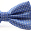 Mens Cornflower Plain Coloured Bow Tie With White Polka Dots