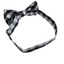 Mens White & Black Large Checkered Patterned Bow Tie