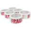 36x Fragile Packing Tape 48mmx75m Long Rolls Red White Packaging Adhesive Label