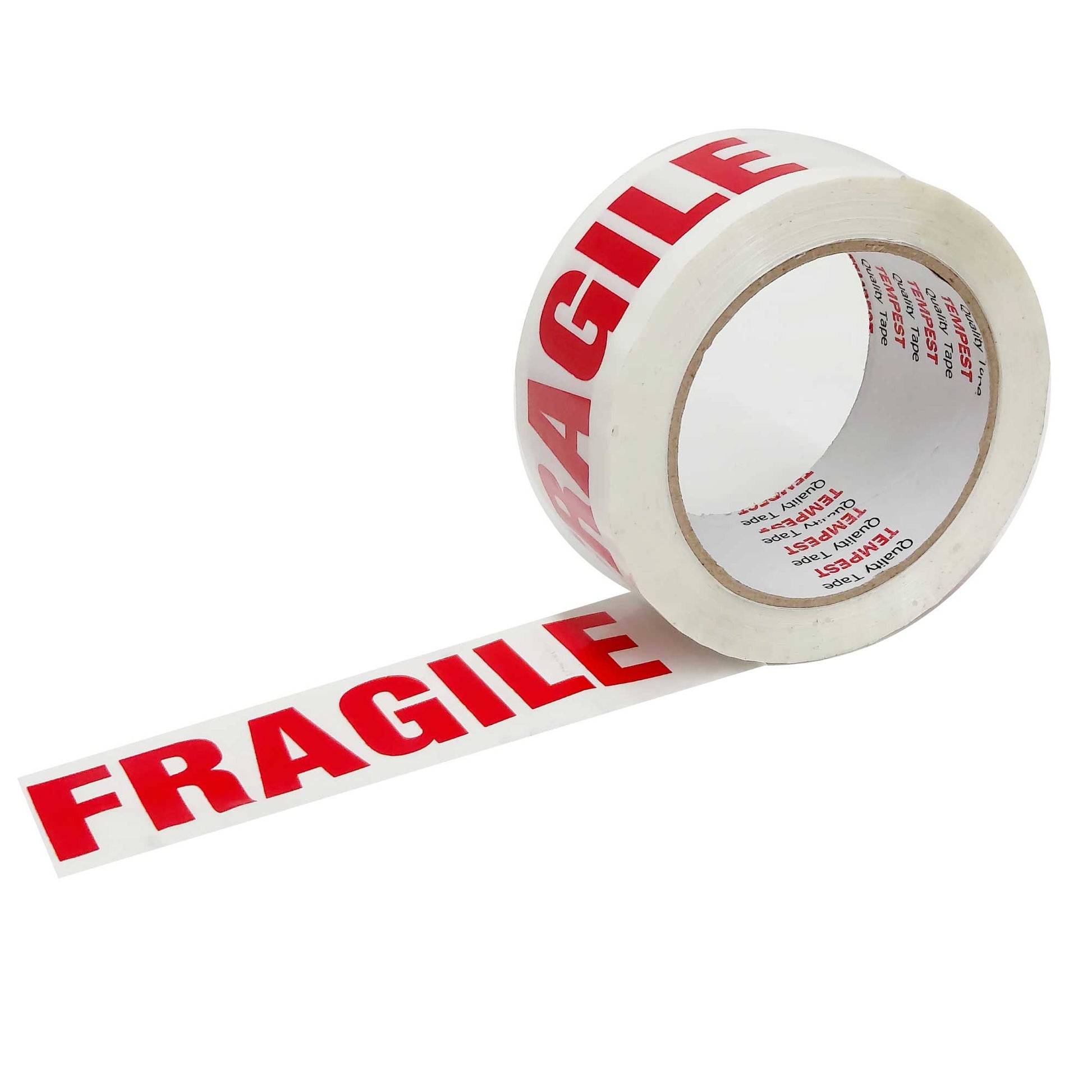 36x Fragile Packing Tape 48mmx75m Long Rolls Red White Packaging Adhesive Label