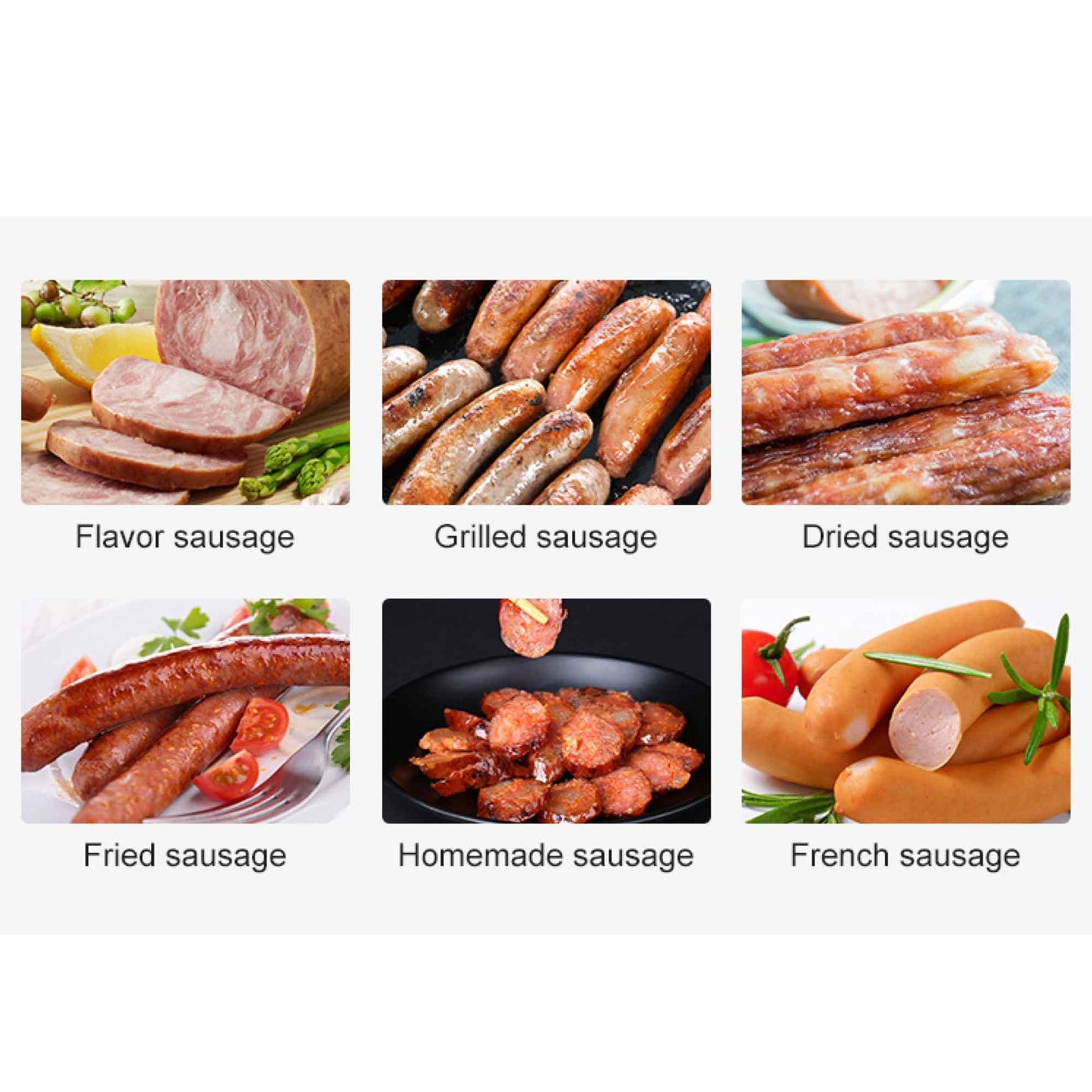 3L Manual Horizontal Sausage Filler - Stainless Stuffer Meat Press Machine