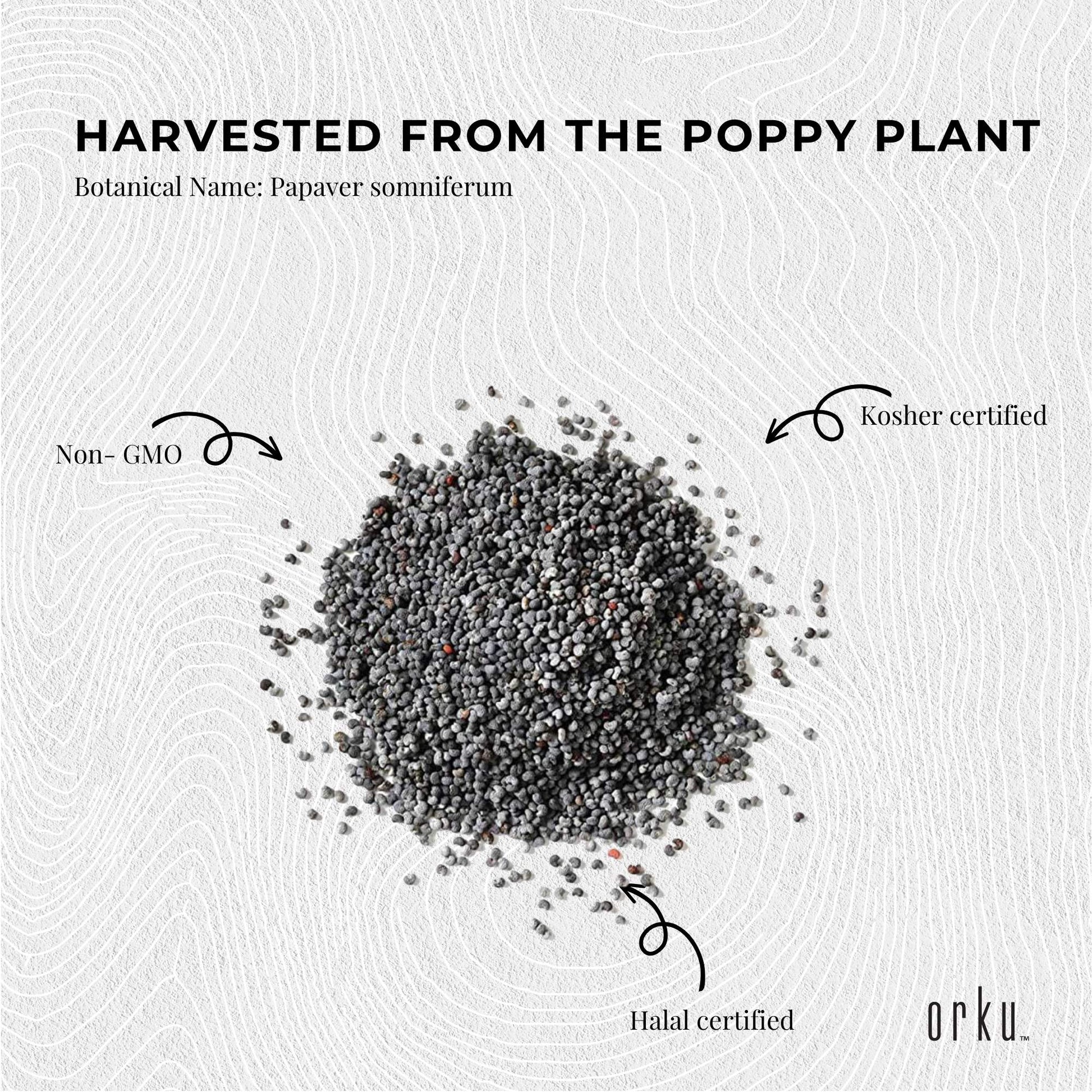 Orku Poppy Seeds Unwashed Buckets - Papaver Somniferum For Baking and Decorating