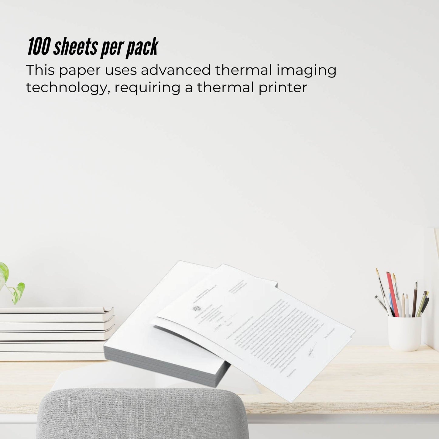 Tooleroo 20x 100 Sheet Pack A4 Thermal Printer Paper White - BPA Free Bulk