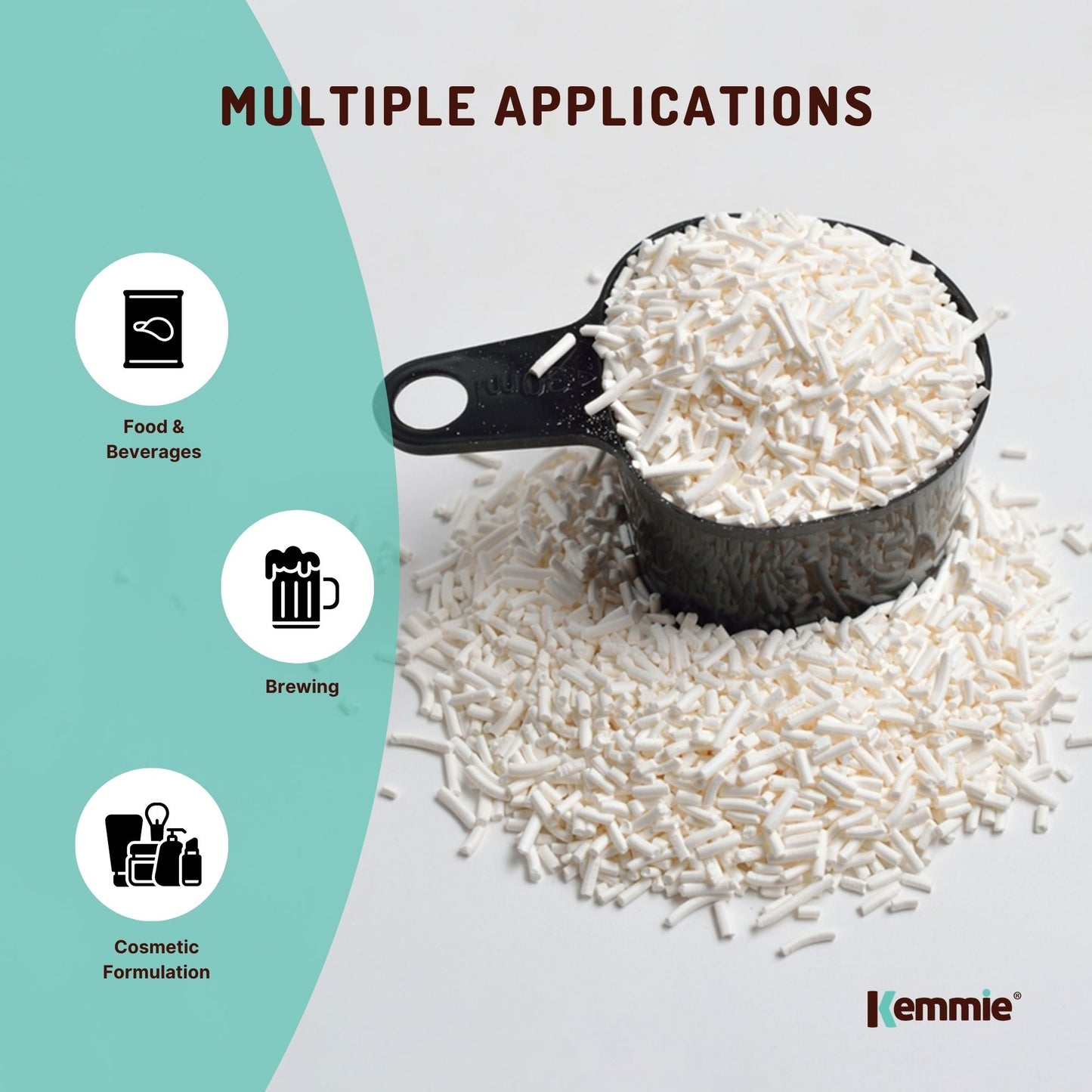 Kemmie Potassium Sorbate Granules E202 Preservative Cosmetic Brewing Tubs