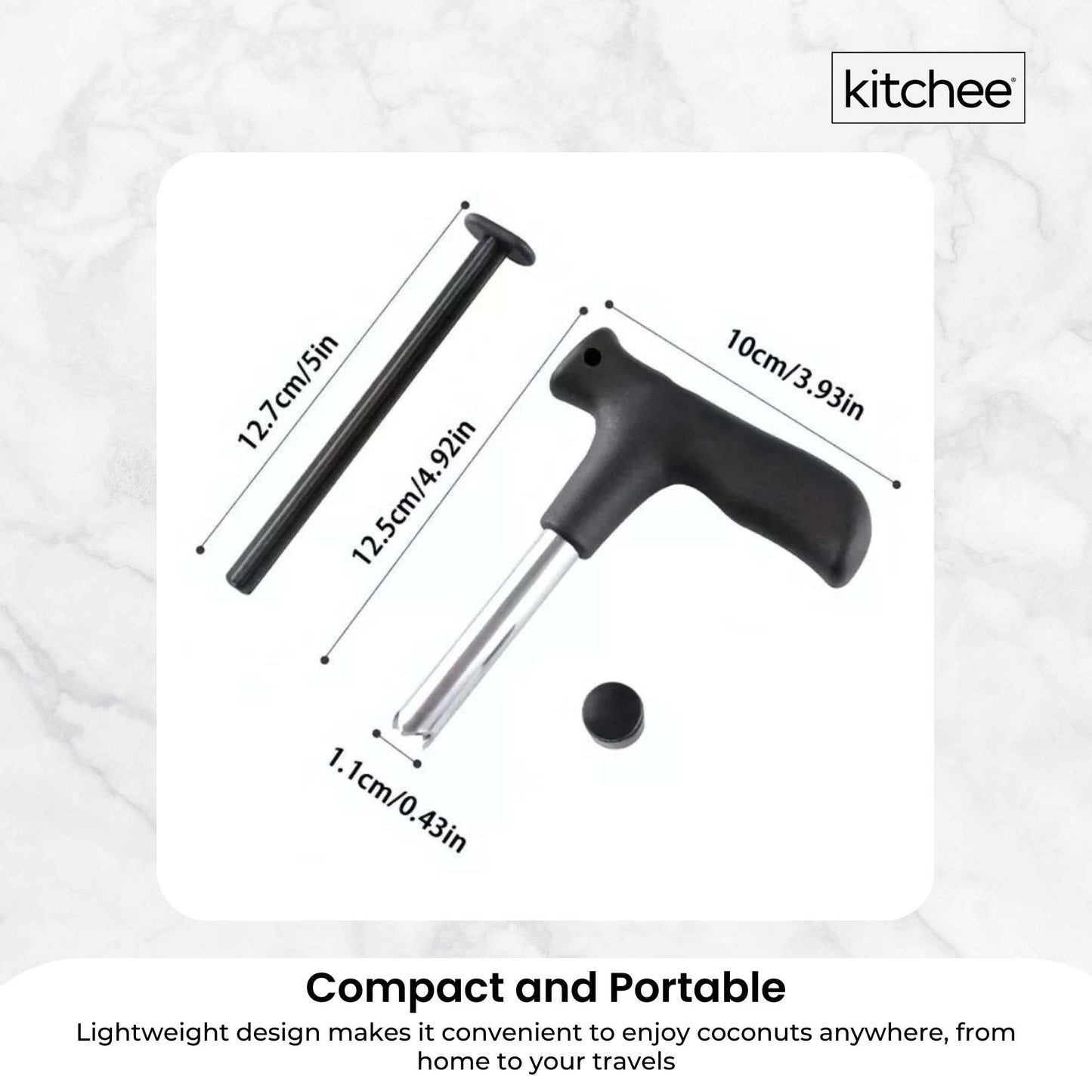 Kitchee Coconut Opener - Stainless Steel Hole Punch Kitchen Tool