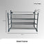 4 Tier Metal Spice Rack + 28 Glass Jars - Kitchen Pantry Herb Storage Organiser