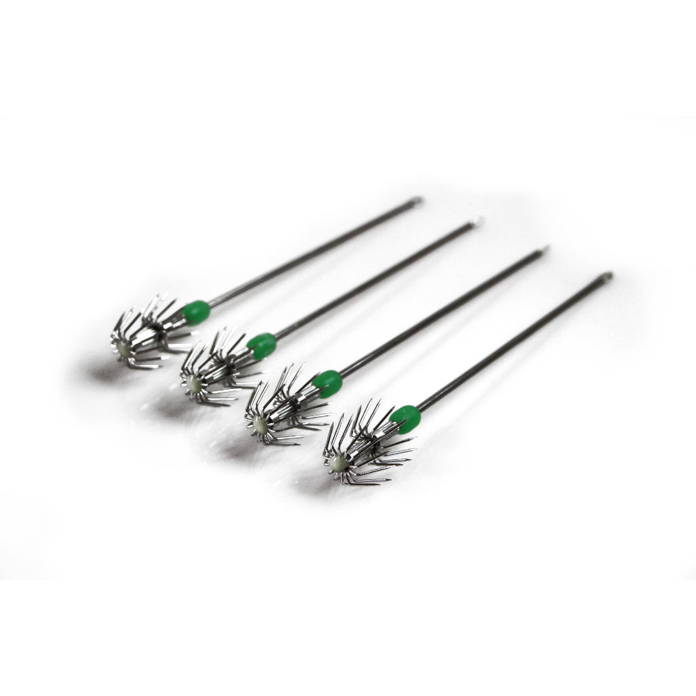 4 x 150mm Metal Squid Spike Jigs Stainless Steel Extra Large Dual Hook 25mm