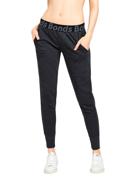 4 x Bonds Womens Essential Logo Trackie Track Pant Charcoal
