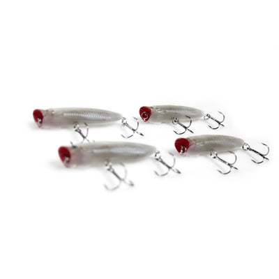 4 x Fishing Lures Hardbody 70mm Whiting Popper Bream Flathead Poppers Topwater