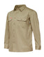 4 x Mens Hard Yakka Long Sleeve Lightweight Drill Ventilated Shirt Khaki