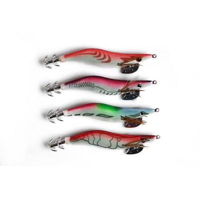 4 x Squid Jigs Lure 3.0 Egi Glow Tail Tackle Calamari Squid Jig Fishing Lures