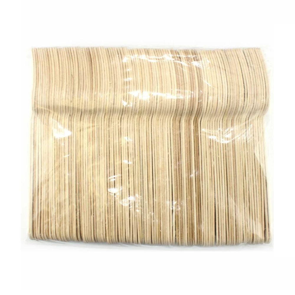 400 X Disposable Wooden Cutlery Bulk Bamboo Party 160mm - Spoons/Knives/Forks