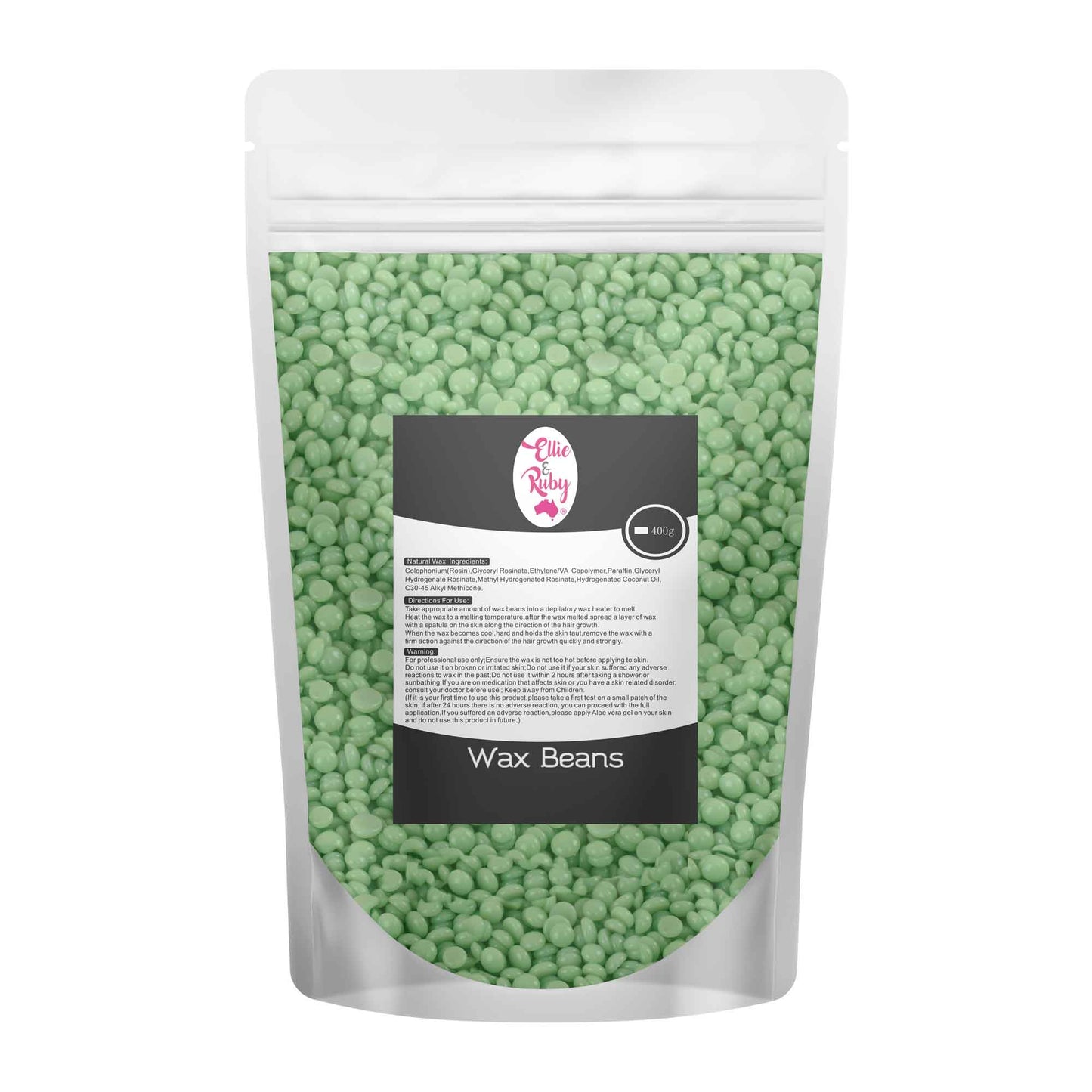 400g Hard Wax Beans - Brazilian Waxing Beads Bag Stripless Bikini Hair Removal