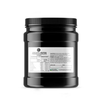 400g Lean Whey Protein Blend - Chocolate Shake WPI/WPC Supplement Jar