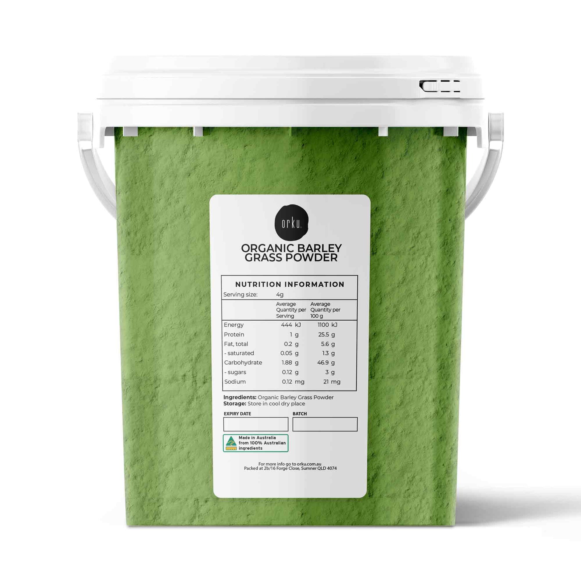 400g Organic Barley Grass Powder Tub Hordeum Vulgare Leaf Superfood Supplement