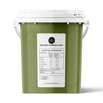 400g Organic Moringa Leaf Powder Tub Bucket - Supplement Moringa Drumstick Leaf