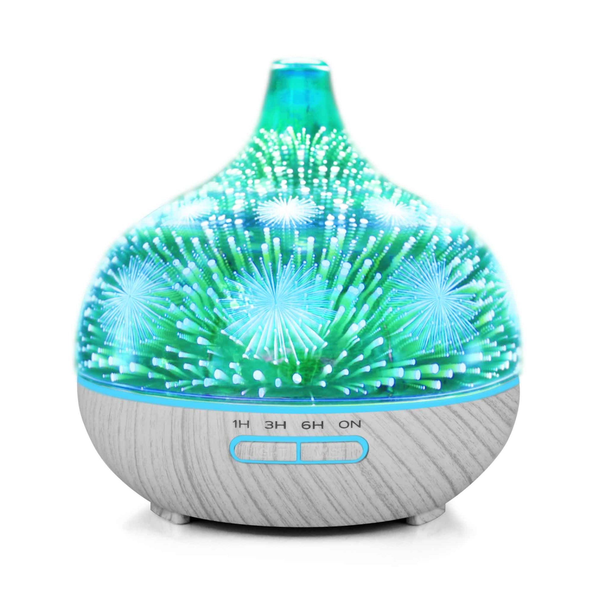 400ml Essential Oil Aroma Diffuser and Remote - 3D Glass Aromatherapy Humidifier