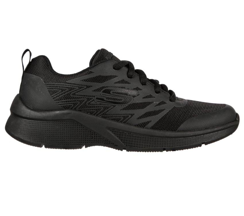 Kids Skechers Microspec - Quick Sprint Black/Black Boys Sneaker Shoes