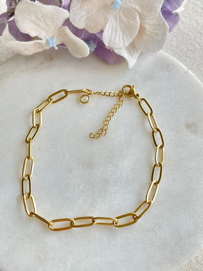 Open link gold bracelet -Gold Plated Tarnish Free Jewellery