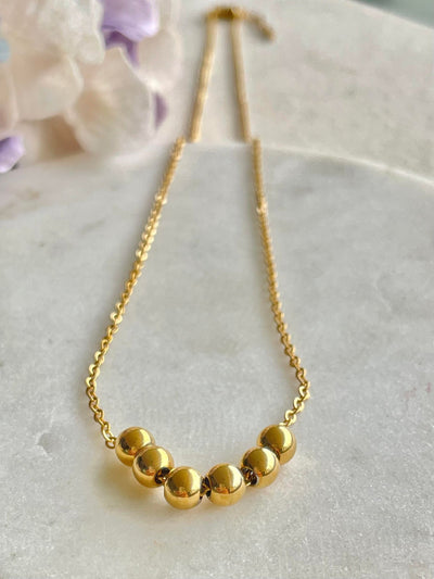 Floating with me gold necklace – Tarnish Proof Jewellery