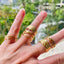 Diagonal gold ring - Gold Plated Tarnish Free Jewellery