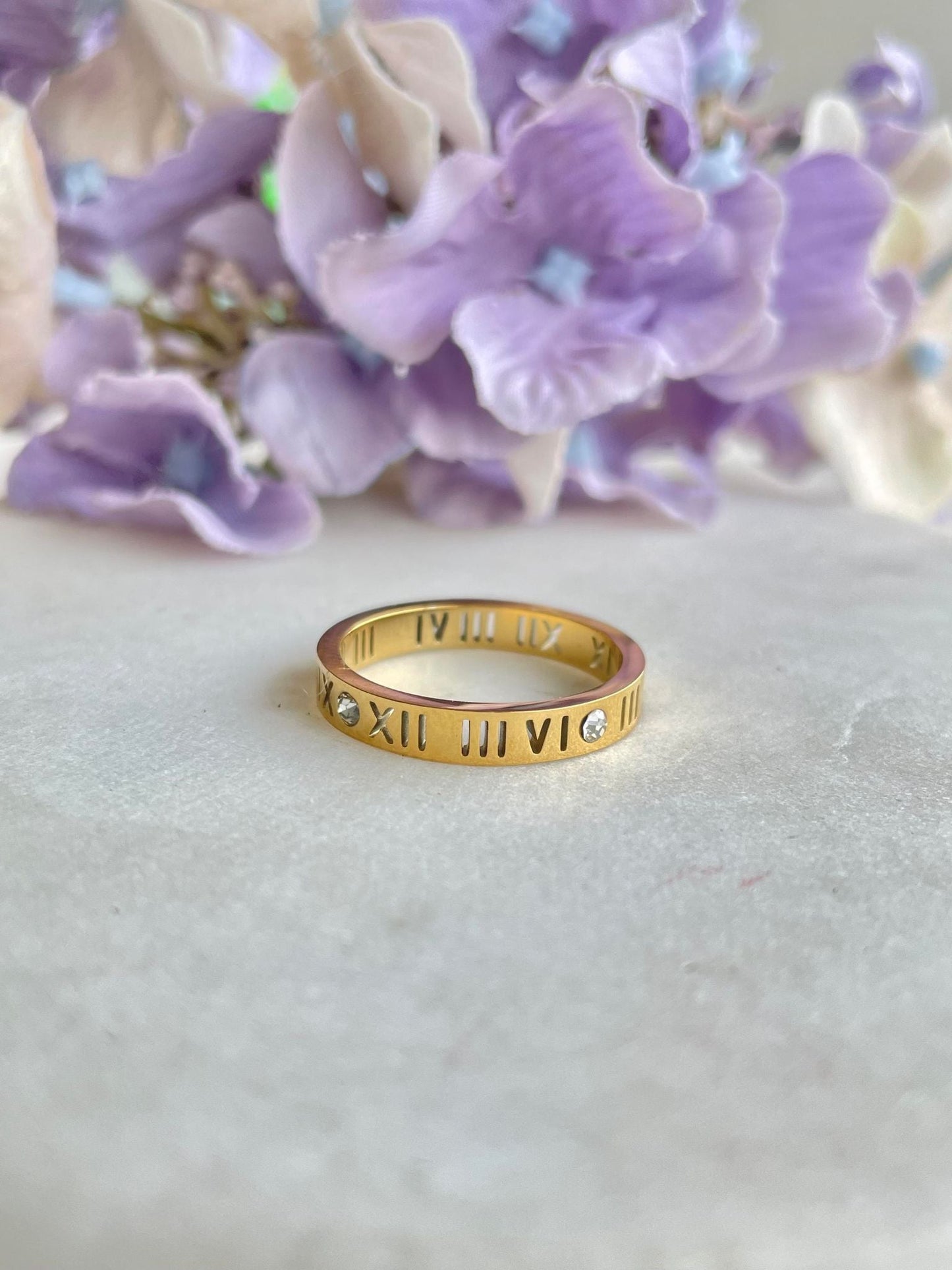 Roman numeral gold ring - Size 9 – Tarnish Proof Jewellery