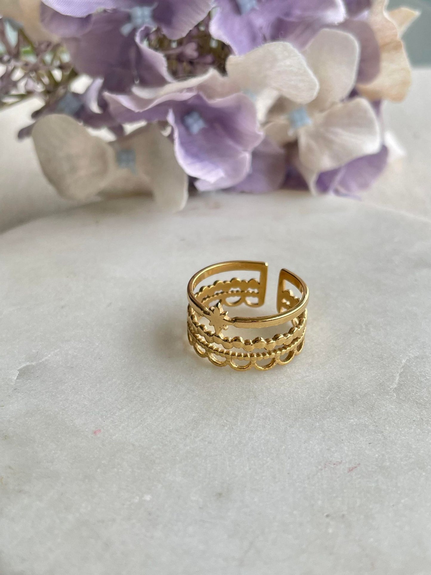 Crowning jewels ring - Gold Plated Tarnish Free Jewellery