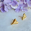 Crazy heart stud earring - Gold Plated Tarnish Free Jewellery