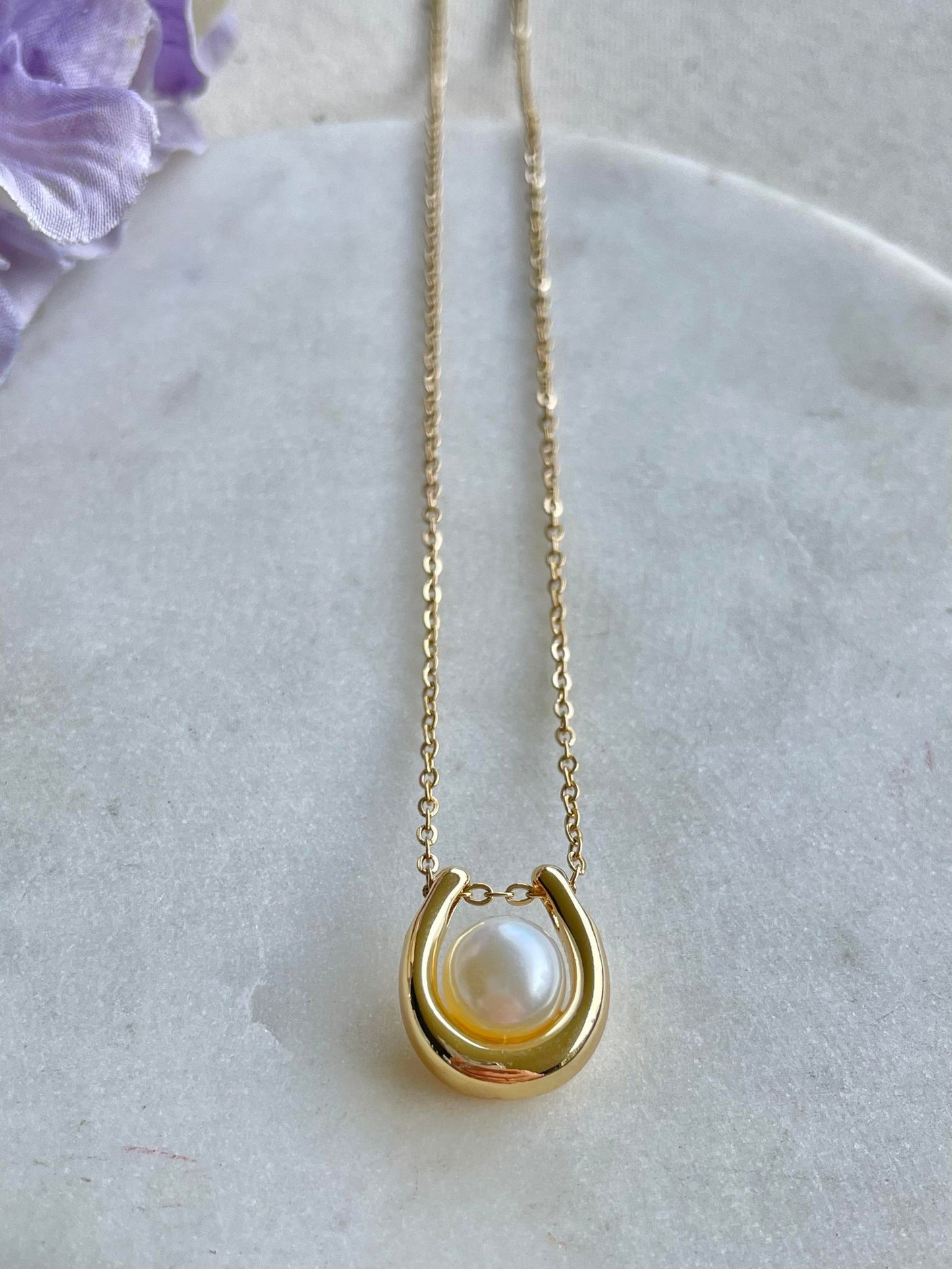 Hold onto the pearl necklace - Gold Plated Tarnish Free Jewellery