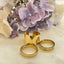 Dented look solid gold ring - Gold Plated Tarnish Free Jewellery