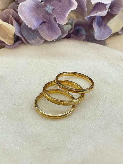 Three is better than one gold rings - Gold Plated Tarnish Free Jewellery