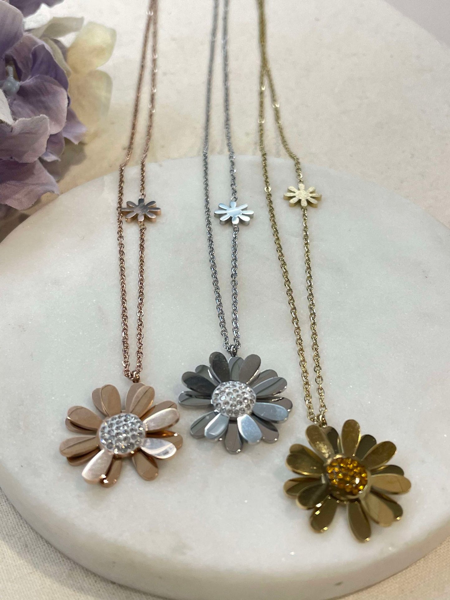 Flowers for you necklace - silver – Tarnish Proof Jewellery