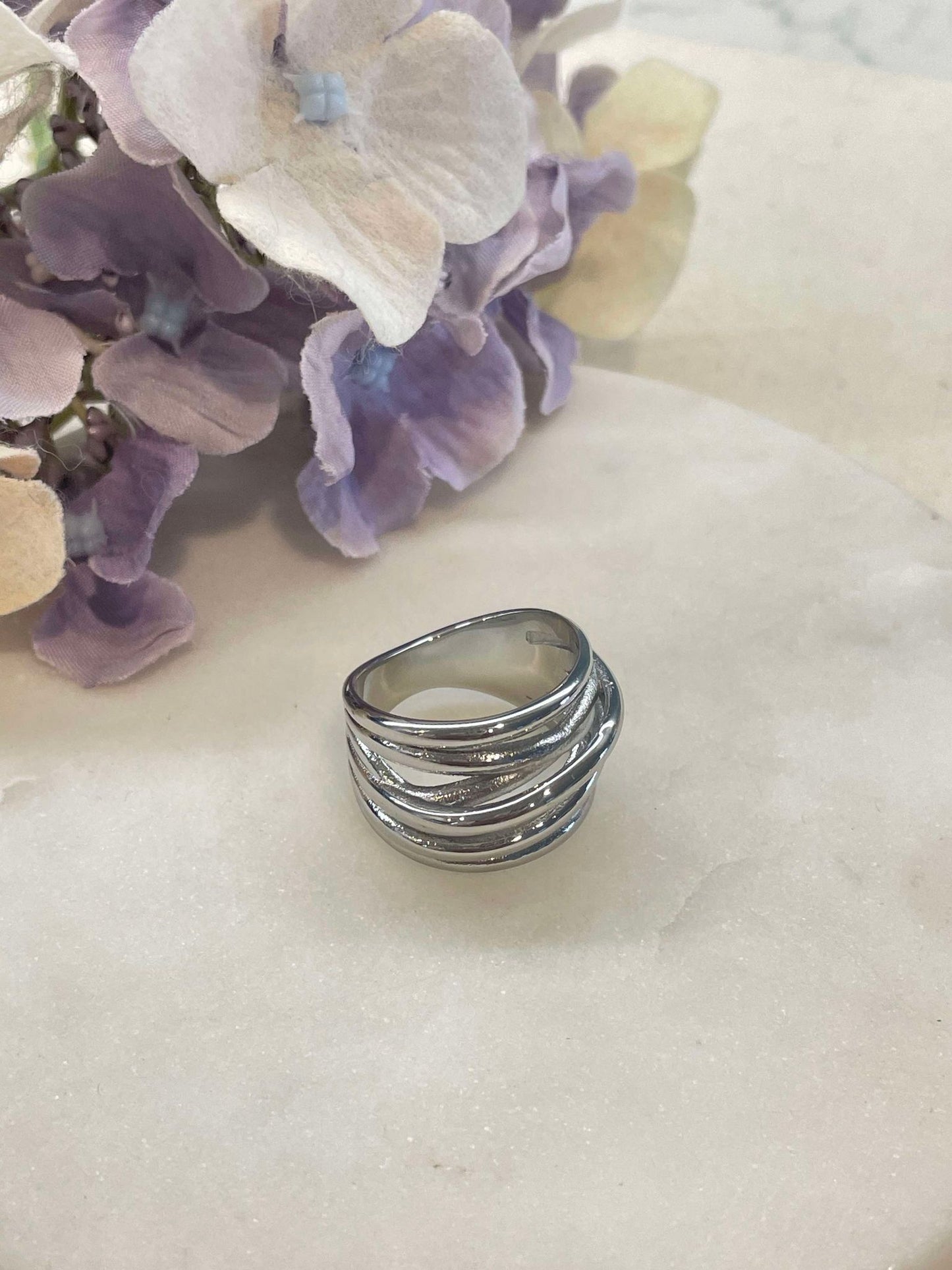 Woven silver ring - size 8 – Tarnish Proof Jewellery