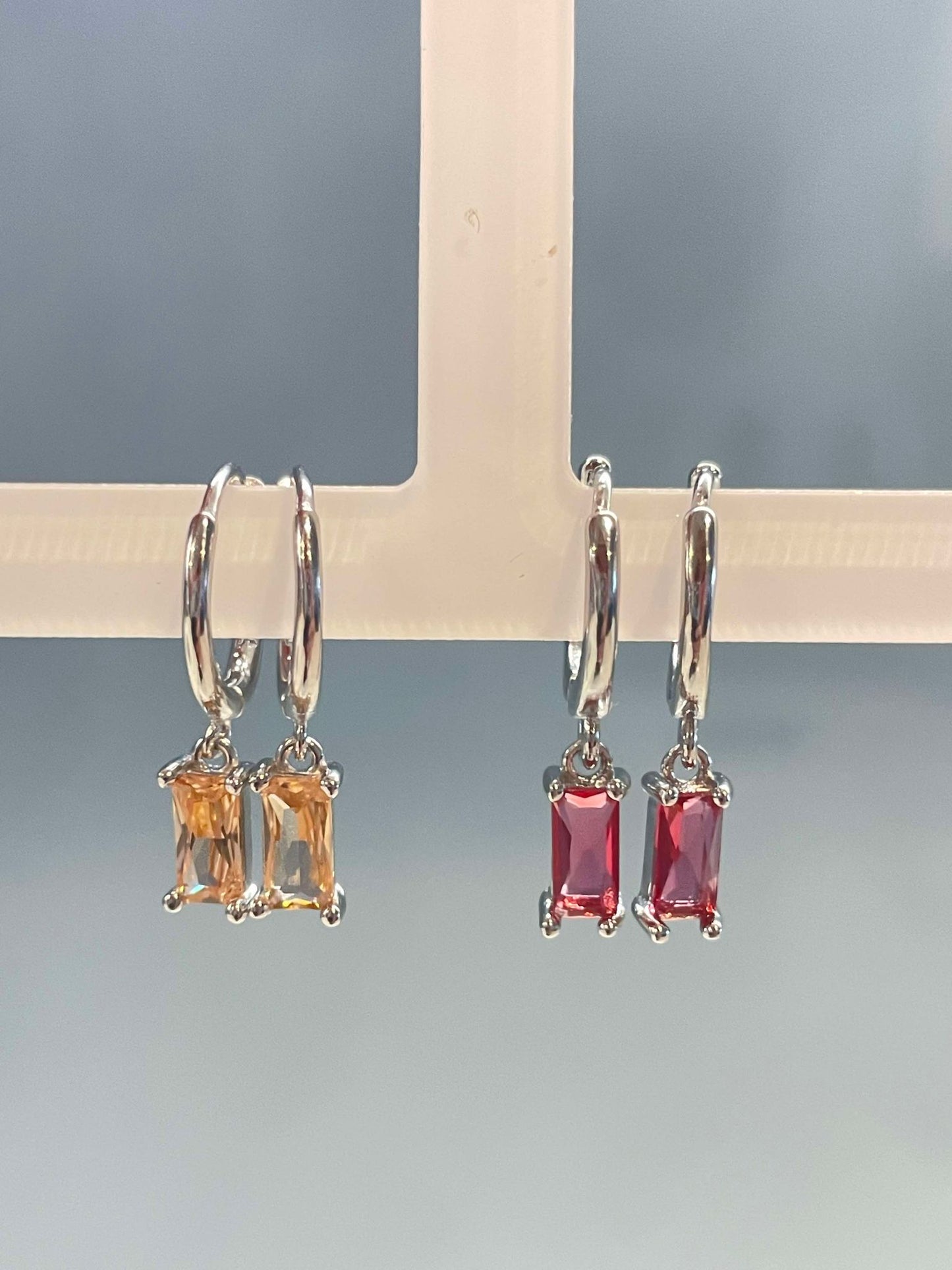 Dangling earring - smokey stone – Tarnish Proof Jewellery