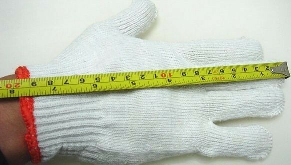 48 Pairs Pack X White Red Work Poly/Cotton General Purpose Elastic Yarn Gloves