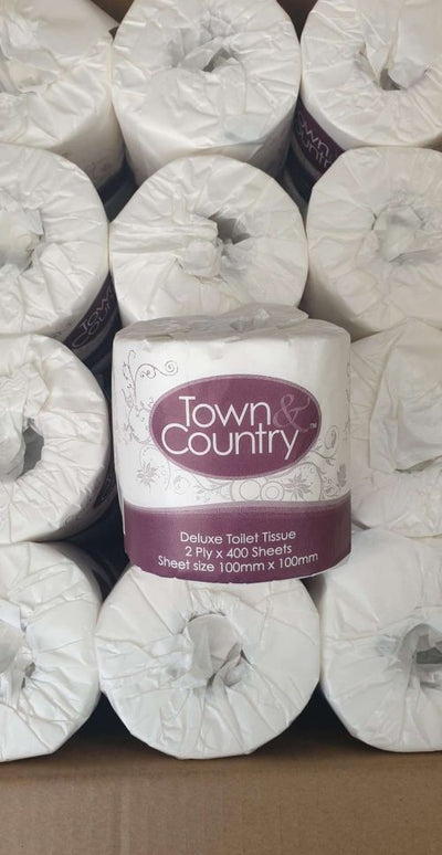 48 X Quality White Toilet Paper Rolls 2 Ply Individually Packed 400 Sheets