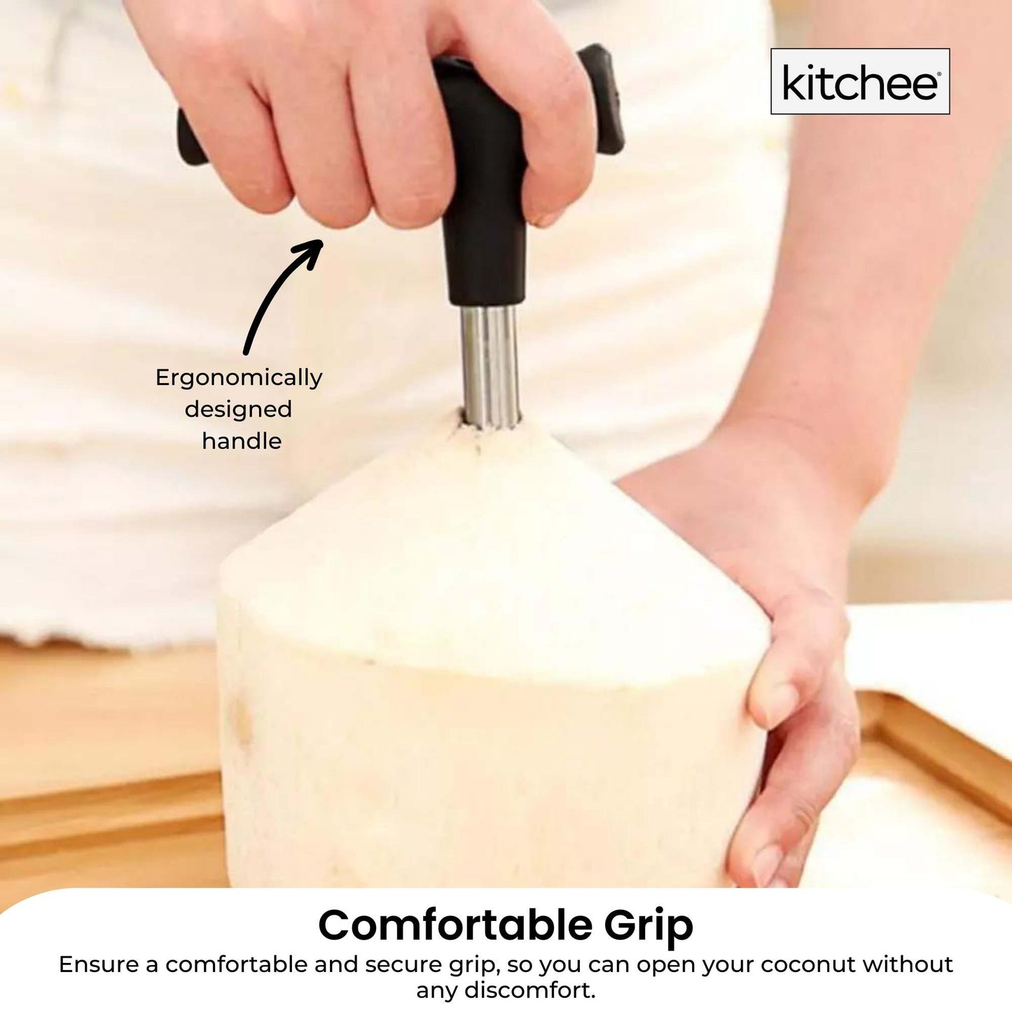 Kitchee Coconut Opener - Stainless Steel Hole Punch Kitchen Tool