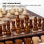 Social Hike Wooden Chess & Checkers 2 in 1 – Magnetic Travel Foldable Board Game