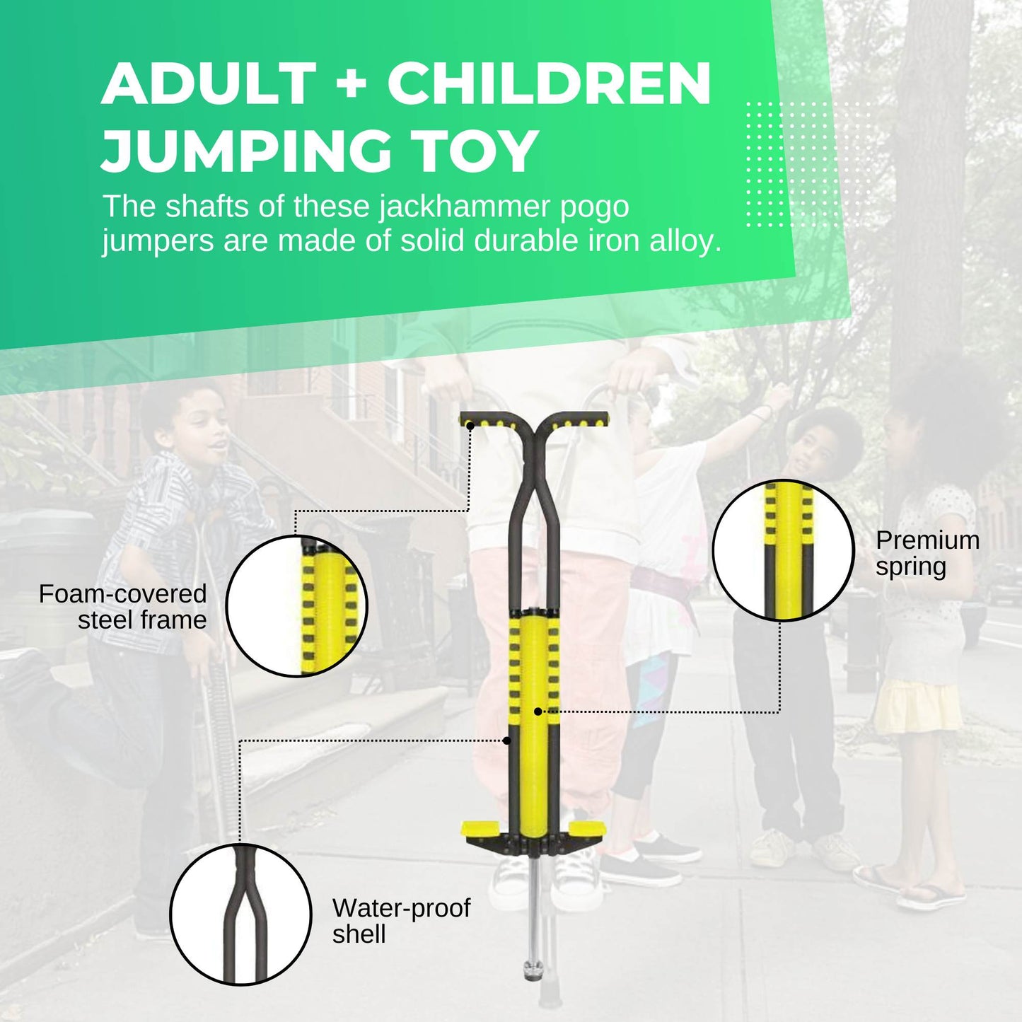 Pogo Stick - Jumping Jackhammer Hopper Toy For Kids and Teenagers