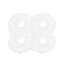 4x Kitchee Microfibre Mop Head Replacement for Kitchee Spin Mop - White Round